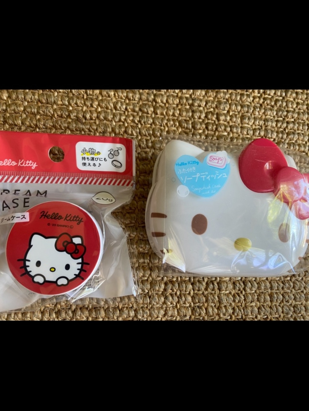 Hello Kitty cream container, soap container